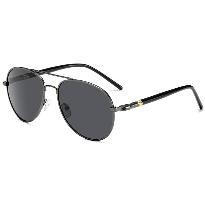 Wholesale Polarized sunglasses double beam color changing sunglasses day and night use driving frog mirror
